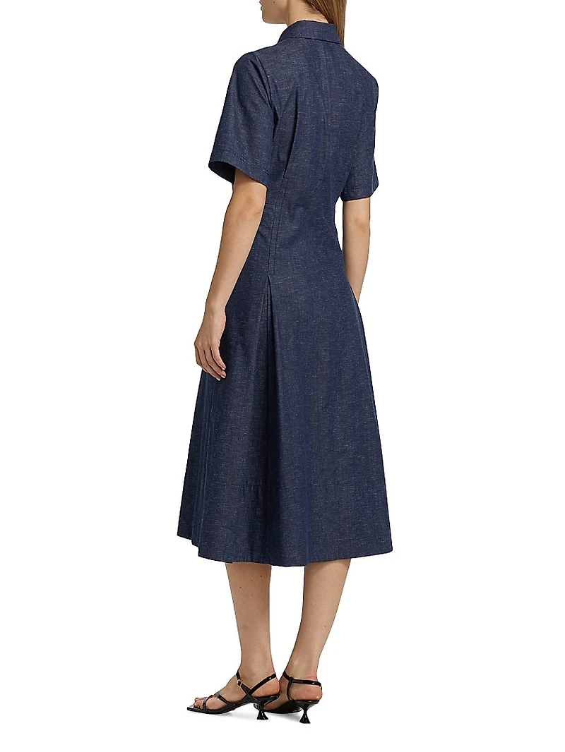 Denim Midi-Shirtdress