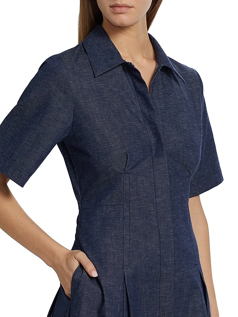 Denim Midi-Shirtdress