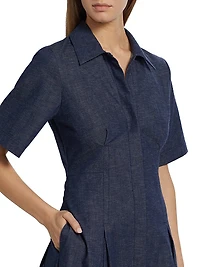 Denim Midi-Shirtdress