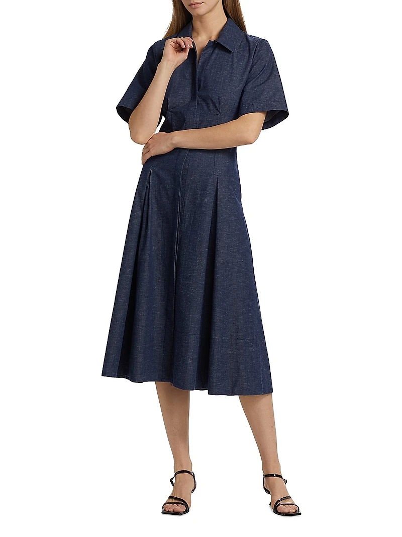 Denim Midi-Shirtdress