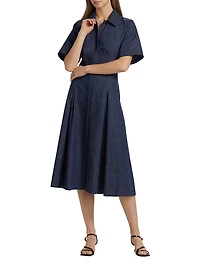 Denim Midi-Shirtdress