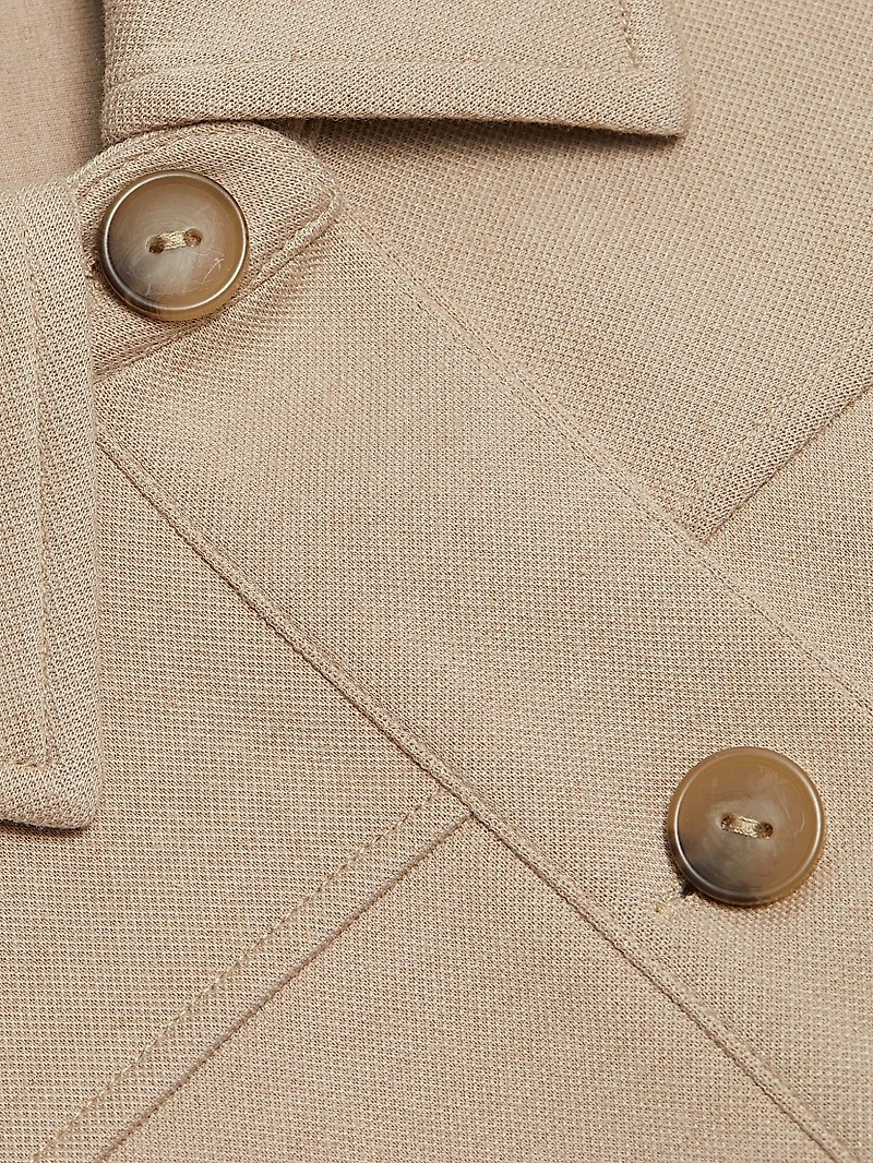 Button-Front Crop Jacket