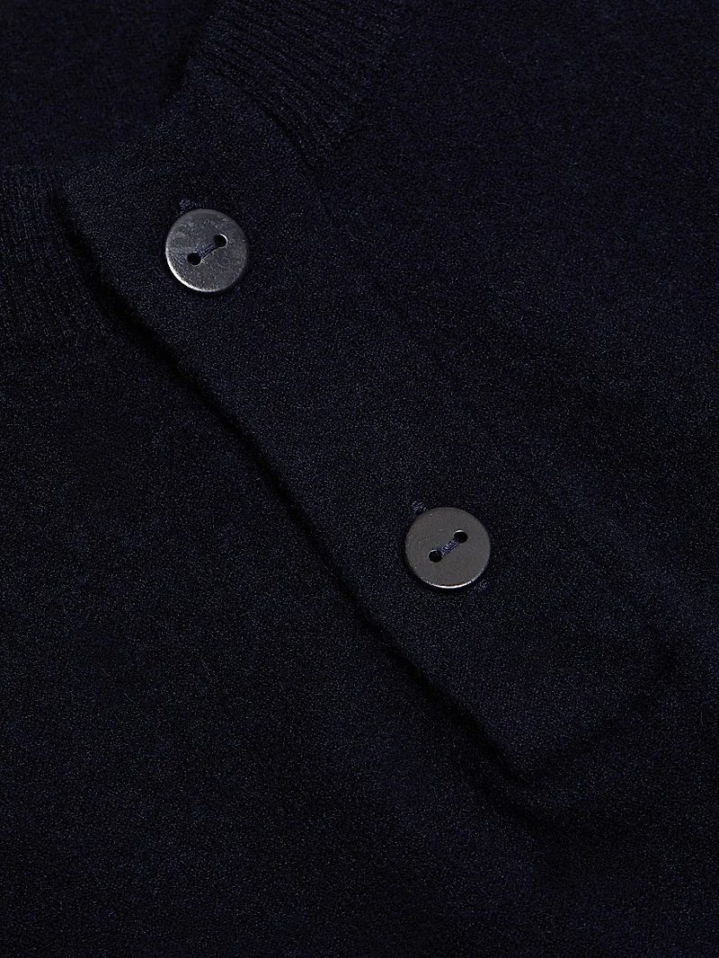 Henley Wool-Cashmere Sleeveless Top
