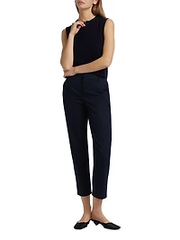 Henley Wool-Cashmere Sleeveless Top