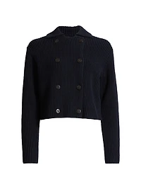 Double-Breasted Sweater Jacket