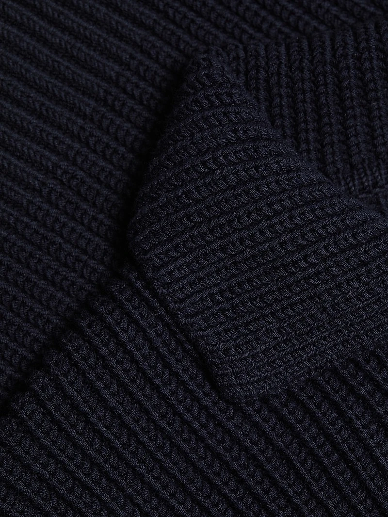 Double-Breasted Sweater Jacket