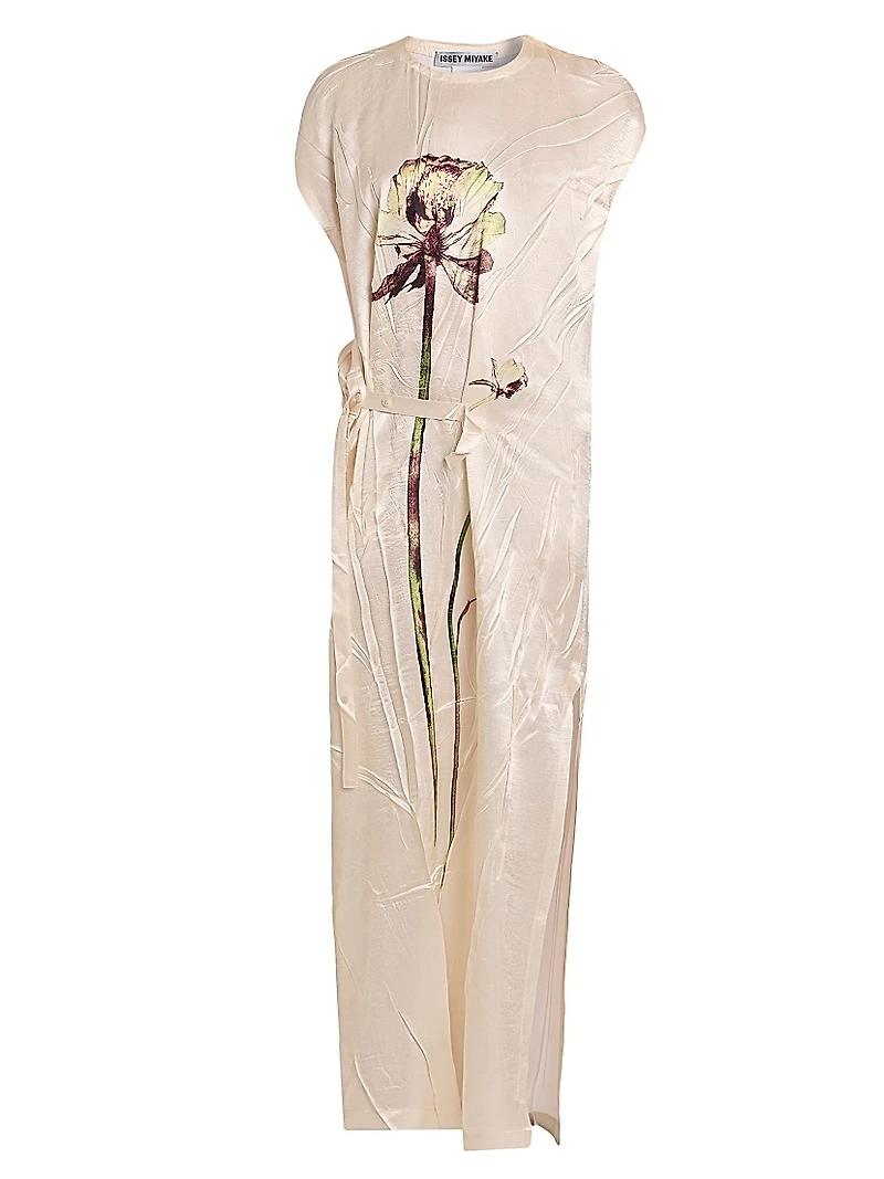 Pressed Flora Satin Maxi Dress