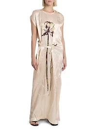 Pressed Flora Satin Maxi Dress