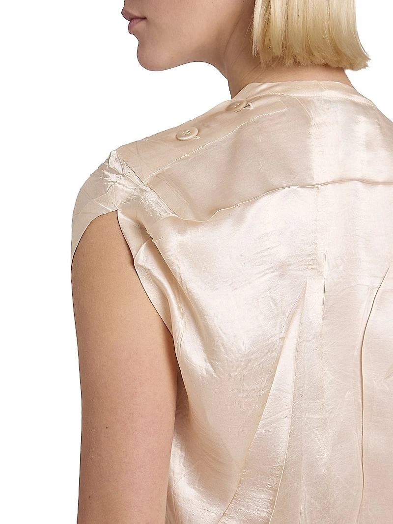 Pressed Flora Satin Maxi Dress