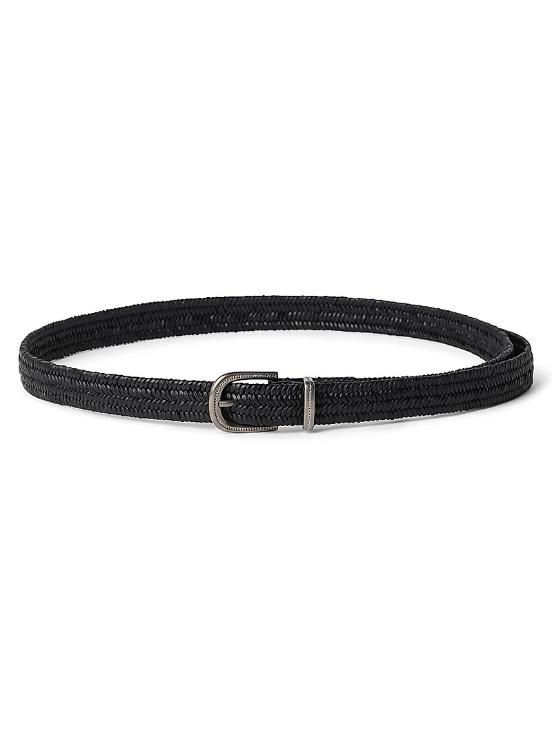 Stretch Braided Leather Belt