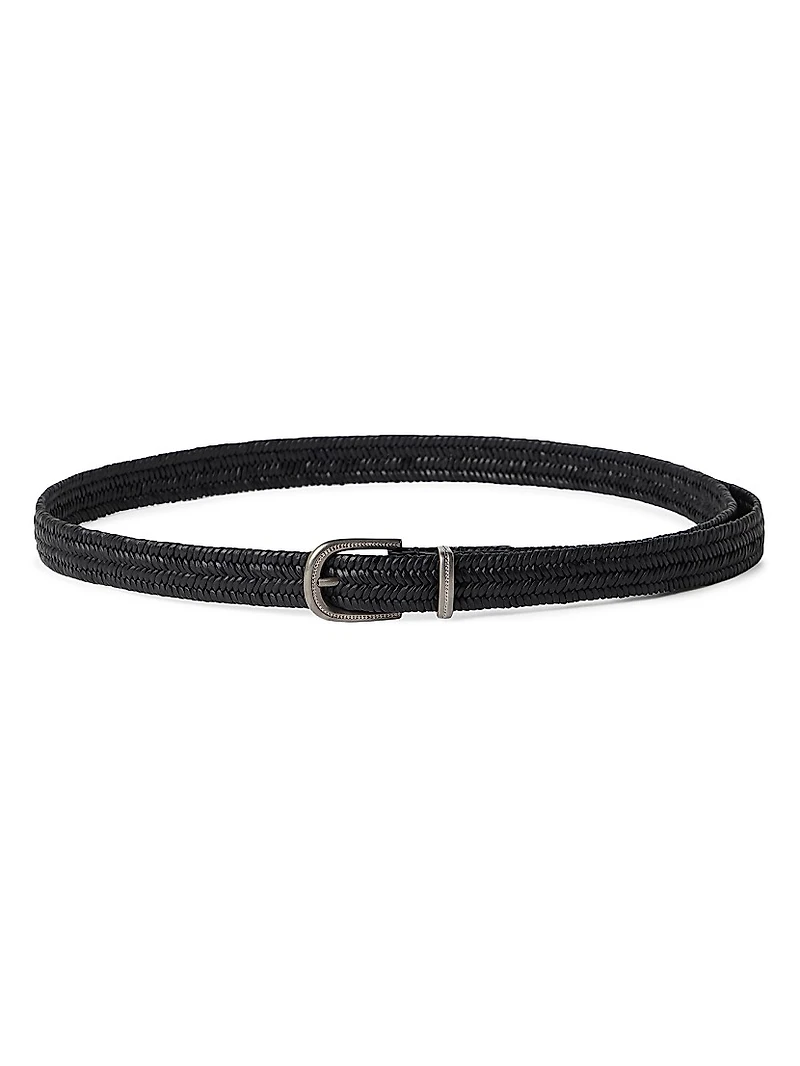 Stretch Braided Leather Belt