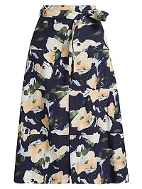 Hudson Floral Midi-Skirt