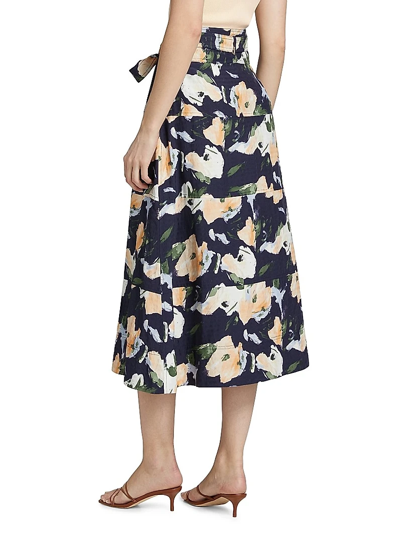 Hudson Floral Midi-Skirt