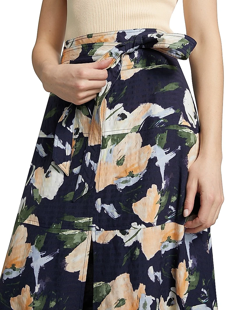 Hudson Floral Midi-Skirt