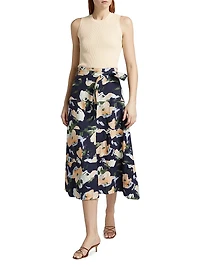 Hudson Floral Midi-Skirt