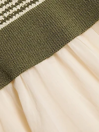 Miller Mixed-Media Halterneck Dress