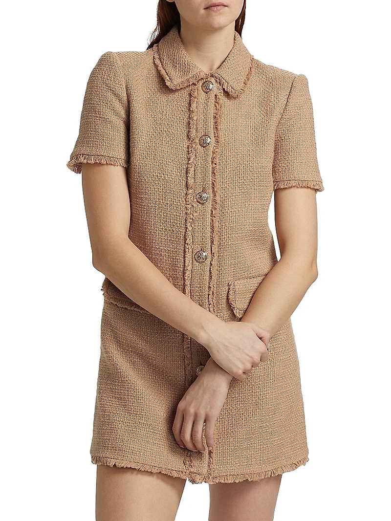 Pammy Cotton Tweed A-Line Minidress