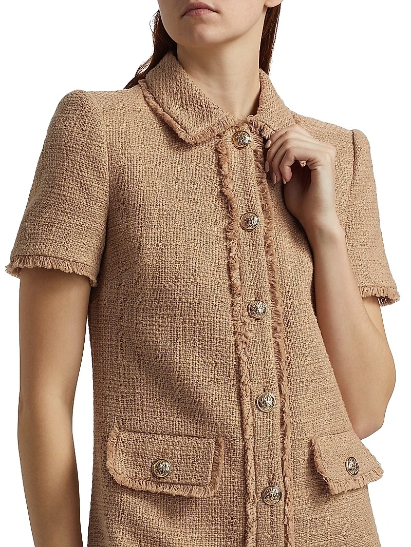 Pammy Cotton Tweed A-Line Minidress