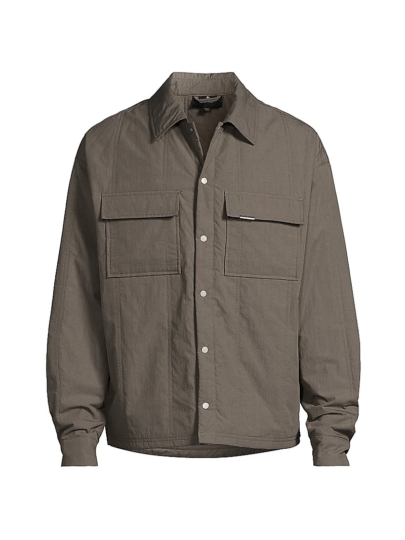 Quilted Cotton-Blend Overshirt
