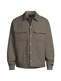 Quilted Cotton-Blend Overshirt