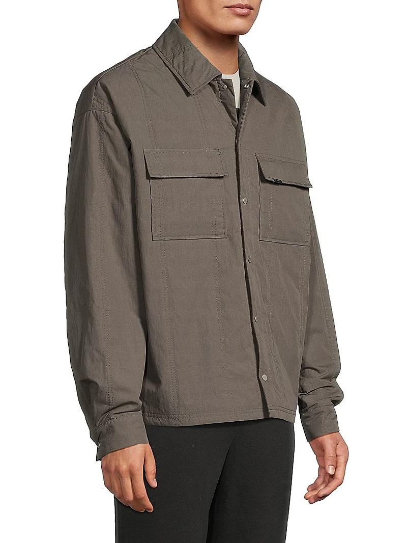 Quilted Cotton-Blend Overshirt