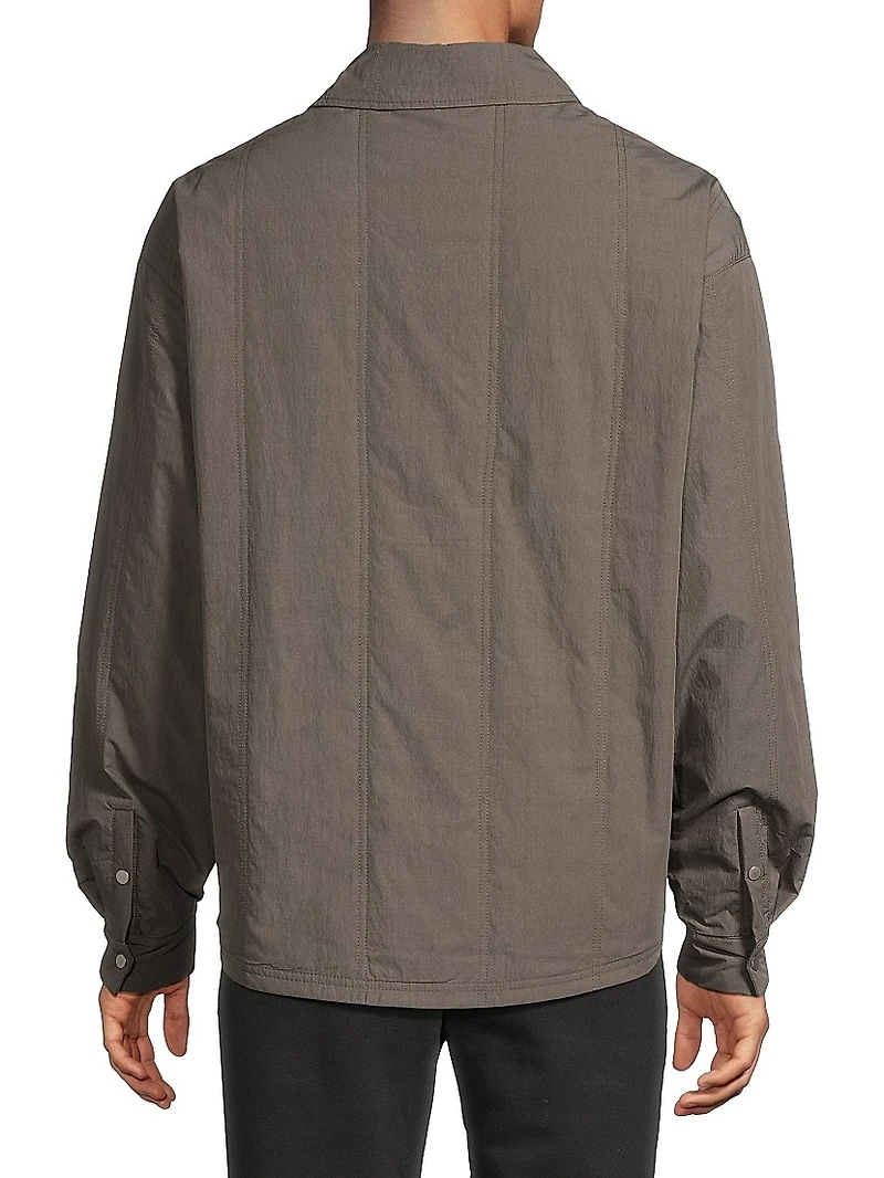 Quilted Cotton-Blend Overshirt