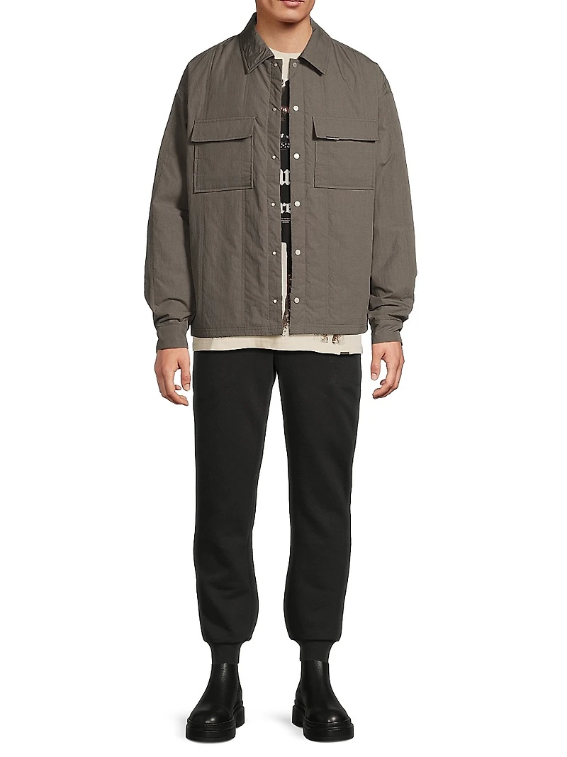 Quilted Cotton-Blend Overshirt