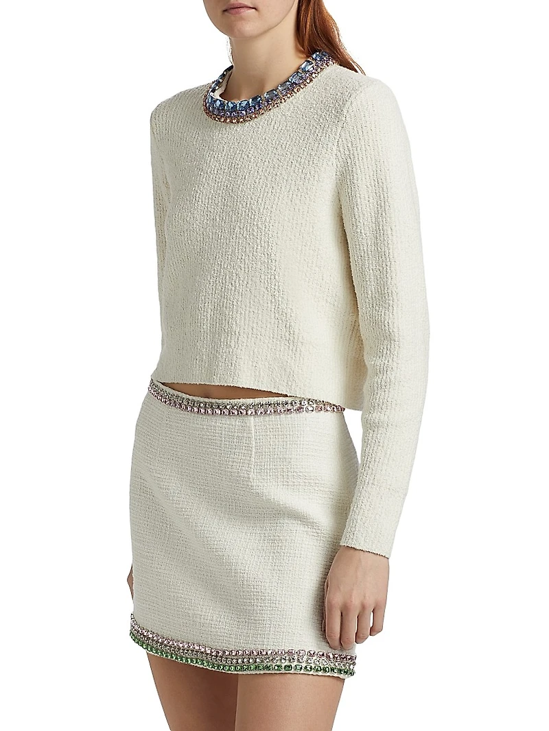 Embellished Claudine Sweater