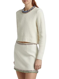 Embellished Claudine Sweater