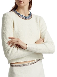 Embellished Claudine Sweater