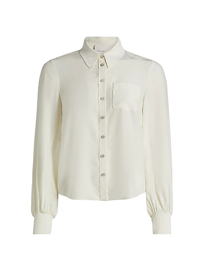 Karina Button-Front Blouse