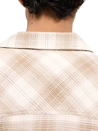 Waffle-Knit Flannel Shirt