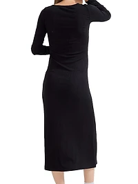 The Longsleeve Rib Maternity Midi Dress
