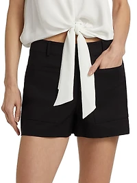 Marjory Button-Front Shorts