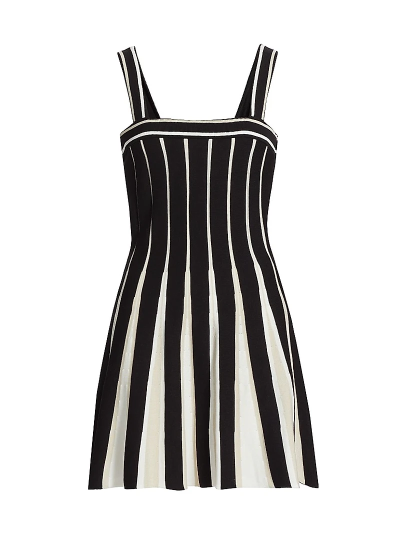 Eloise Striped Cotton A-Line Minidress