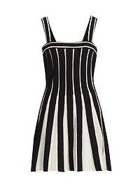 Eloise Striped Cotton A-Line Minidress