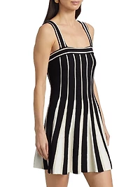 Eloise Striped Cotton A-Line Minidress