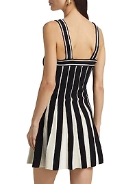 Eloise Striped Cotton A-Line Minidress