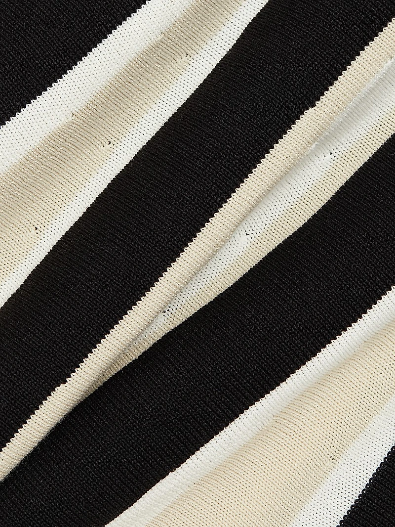 Eloise Striped Cotton A-Line Minidress