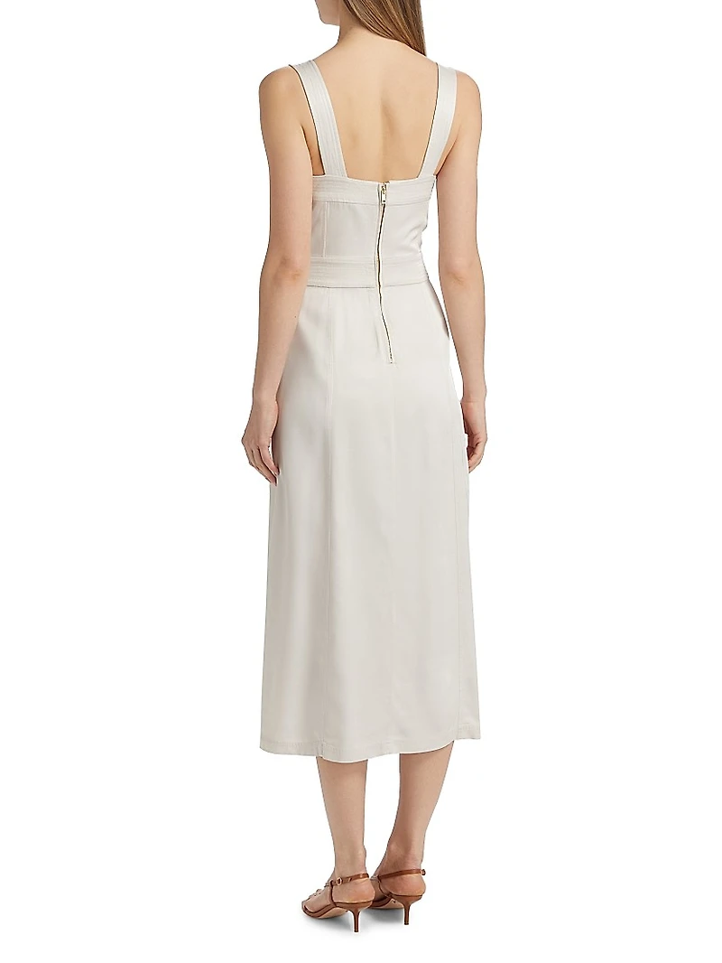 Lyla D-Ring Belted Midi-Dress