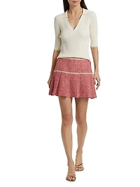 Anya Tweed Pleated Skort