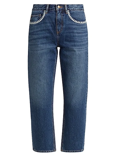 Joy Embroidered Crop Jeans