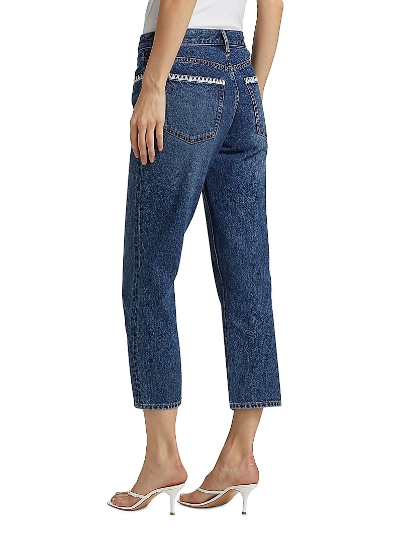 Joy Embroidered Crop Jeans