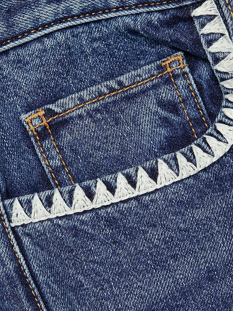 Joy Embroidered Crop Jeans