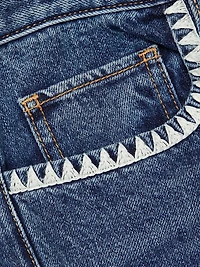 Joy Embroidered Crop Jeans