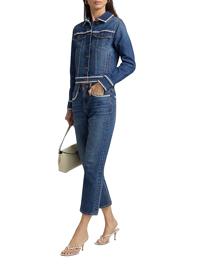 Joy Embroidered Crop Jeans