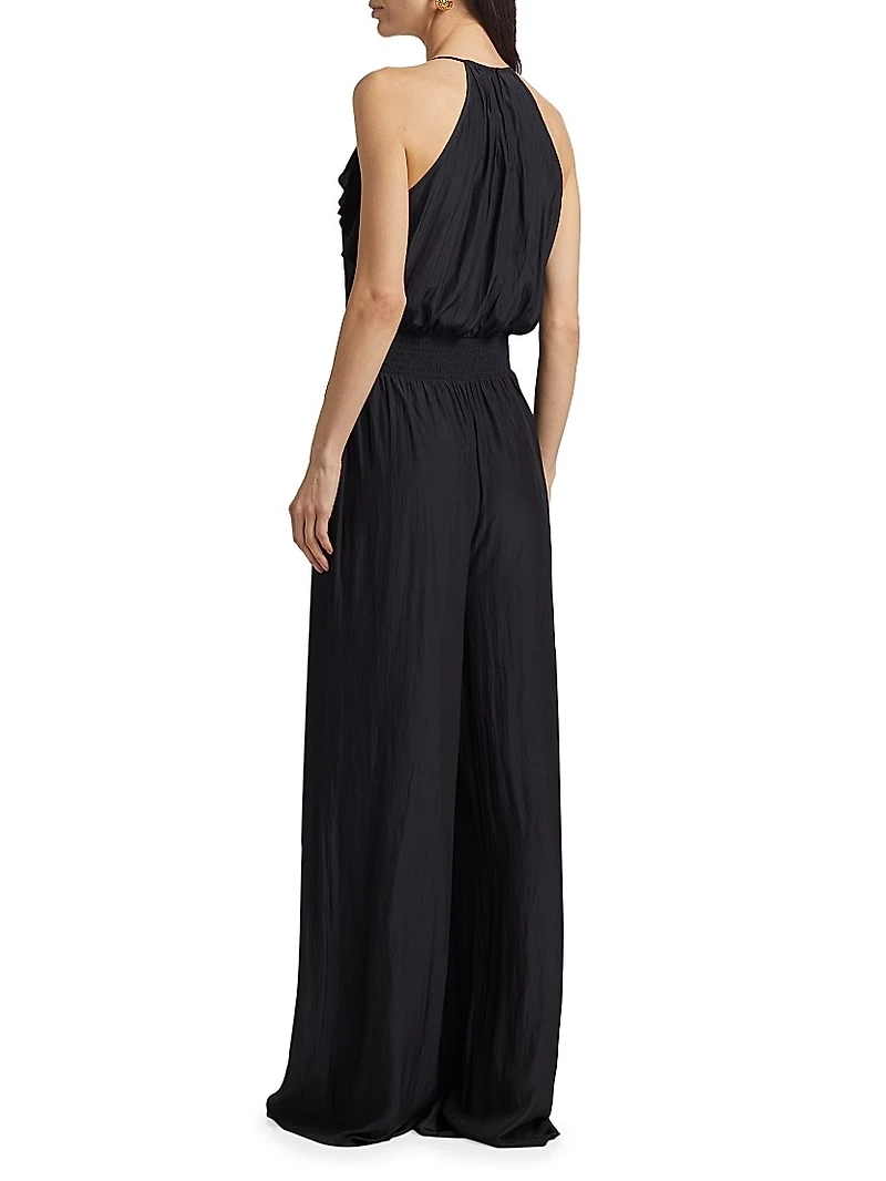 Leilani Ruffle-Trimmed Wide-Leg Jumpsuit