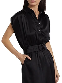 Nava Stretch Silk Minidress