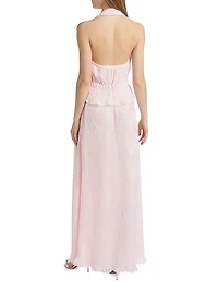 Genevieve Plunging Halterneck Maxi Dress