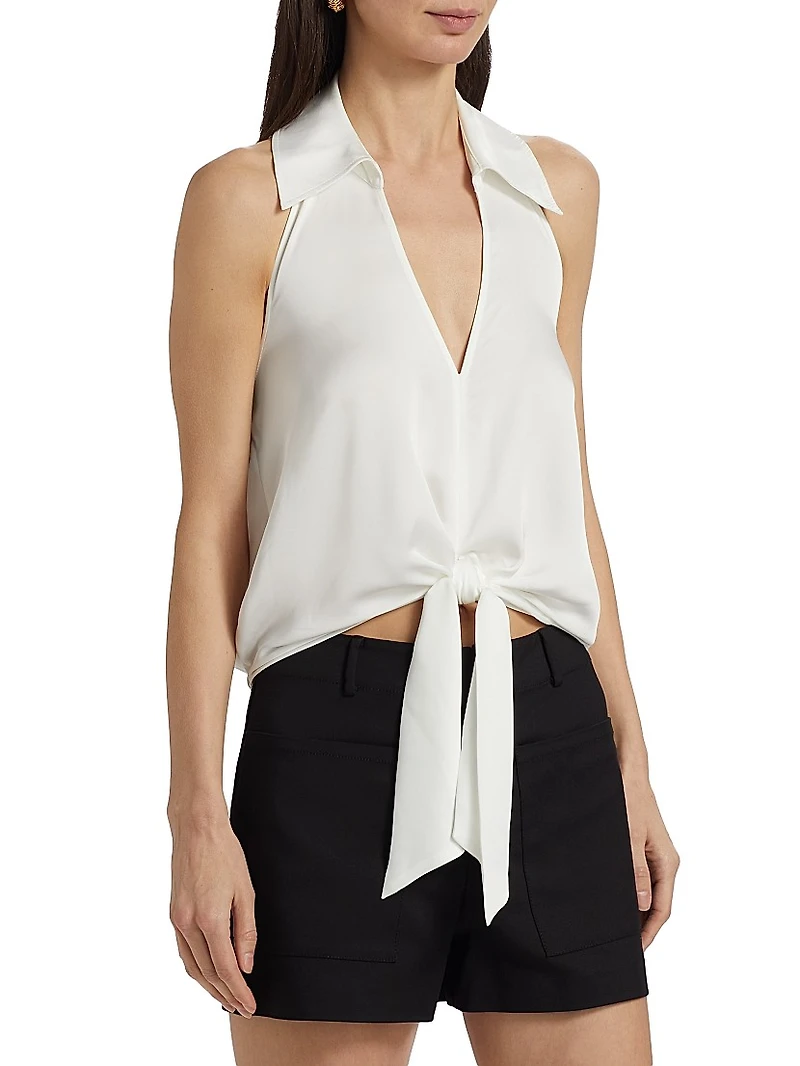 Lucinda Tie-Waist Halter Top